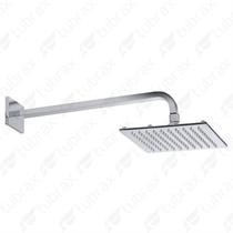 Ducha Chuveiro Slim Quadrado Metal 20x20cm Com Braço 38cm Tubrax Ducha Chuveiro Slim Quadrado Metal 20x20cm Com Braço 38cm Tubrax