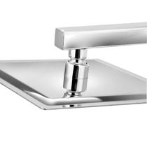Ducha Chuveiro Slim Quadrado Metal 30x30cm Com Braço 38cm