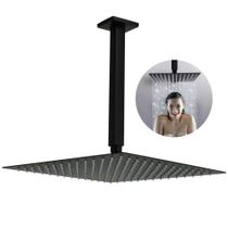 Ducha Chuveiro Teto 30X30 Slim Inox Com Braço 25Cm Solar Gás Ducha Chuveiro Teto 30X30 Slim Inox Com Braço 25Cm Solar Gás