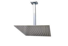 Ducha Cromada Slim 30x30 cm Inox 201 com Braço de Teto Quadrado