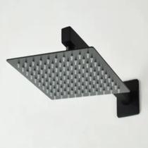 Ducha Curvada Slim C/Haste 20X20 Inox Black