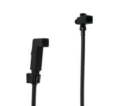 Ducha de Mão ABS Preto com Mangueira 180 cm e Desviador
