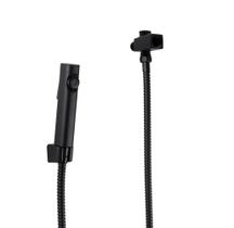 Ducha de Mão Preto em ABS com Mangueira 180 cm e Desviador