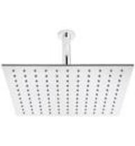 Ducha De Teto Inox Ss304 Slim 25X25 Com Braço