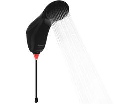 Ducha Eletrônica Zagonel Sublime Black 7500W - Redonda Preta Temperatura Gradual com Chuveirinho