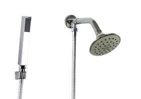 Ducha Fina ABS Cromada Flatt c/ Ducha Manual Bastão c/ Trava