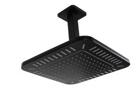 Ducha Flatt 21 cm Quadrada em ABS Preto Fosco com Braço Suporte de Teto 10 cm Ducha Flatt 21 cm Quadrada em ABS Preto Fosco com Braço Suporte de Teto 10 cm