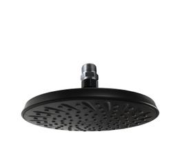 Ducha Flatt 21 cm Redonda ABS Black Matte c/ Niple de Teto