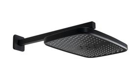 Ducha Flatt 30x20 cm Black Matte em ABS c/ Braço de Parede