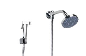 Ducha Flatt ABS Redonda c/ Duchinha Manual Quadrada