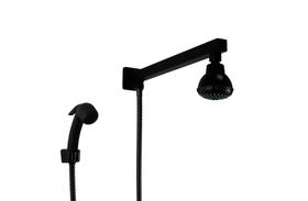 Ducha Flatt Black 7 cm em ABS Bicos Silicone com Braço Suporte de Parede Quadrado com Chuveirinho Pegada Anatômica Ducha Flatt Black 7 cm em ABS Bicos Silicone com Braço Suporte de Parede Quadrado com Chuveirinho Pegada Anatômica