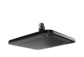 Ducha Flatt Quadrada 21 cm ABS Preto Matte c/ Niple Teto Ducha Flatt Quadrada 21 cm ABS Preto Matte c/ Niple Teto