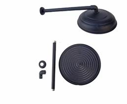 Ducha Fria Cascata Preta 4" POL Cano 1/2" ProLazer