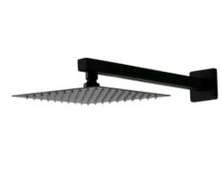 Ducha Fria Chuveiro Quadrado Preto Fosco Black Para Piscina Área de Lazer