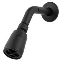 Ducha Fria Jato Forte Pequena Redonda Preta Chuveiro Alta Pressão Economia de Água Design Moderno