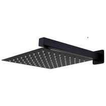 Ducha fria square slin articulada preto fosco 945500 - rainha