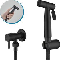 Ducha Higiênica 1/4 Volta Luxo Gatilho Mangueira De Aço Inoxidável 304 Acabamento Escovado Acetinado Ducha Higiênica 1/4 Volta Luxo Gatilho Mangueira De Aço Inoxidável 304 Acabamento Escovado Acetinado