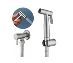 Ducha Higiênica 1/4 Volta Luxo Prata Gatilho Inoxidável 304 Ducha Higiênica 1/4 Volta Luxo Prata Gatilho Inoxidável 304