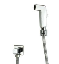 Ducha Higienica Abs 1,20 Cm Com Registro Quadrado 1/4 Volta Metal