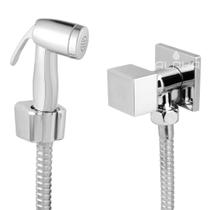 Ducha Higiênica Acabamento Quadrado ABS Cromada ¼ Volta