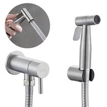 Ducha Higiênica Aço Inox Escovado com Registro Nox15 Doan Ducha Higiênica Aço Inox Escovado com Registro Nox15 Doan