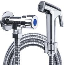 Ducha Higiênica Banheiro ABS Cromado 1,20m Chuveirinho Privada Registro - Fertak Tools