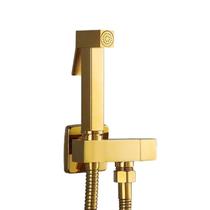 Ducha Higiênica Banheiro Lavabo Luxo Alto Padrão Acabamento Inox 304 Com Suporte