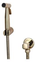 Ducha Higiênica Bidê Dourado Gold Completa Banheiro Lavabo Simples Duchinha Lavatório Jato Alavanca Arejador Aço Inoxidável