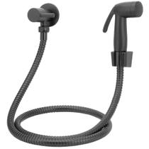 Ducha Higiênica Bidê Lavabo Flexível Banheiro Acabamento Pintura Moderna Black Preta Fosca Iguatemi Ducha Higiênica Bidê Lavabo Flexível Banheiro Acabamento Pintura Moderna Black Preta Fosca Iguatemi