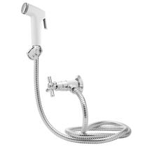 Ducha Higiênica Branca com Registro Cromado CC11 Doan Ducha Higiênica Branca com Registro Cromado CC11 Doan