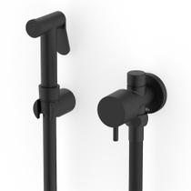 Ducha Higiênica Com Derivação Basic Preto Matte Celite Ducha Higiênica Com Derivação Basic Preto Matte Celite