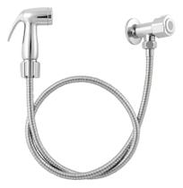 Ducha Higiênica com Gatilho em Metal Cromado e Mangueira Flexível