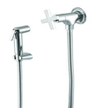 Ducha Higiênica com Registro 1850 1/4 de Volta Ômega Cromado Meber Metais