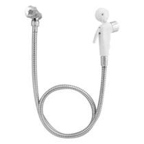 Ducha Higiênica Com Registro Pop 120 cm Crom/Branco Higiban Ducha Higiênica Com Registro Pop 120 cm Crom/Branco Higiban