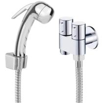 Ducha Higiênica Completa Registro Metal Duplo + Engate Flexível Inox 2,00 Metros + Gatilho Master Ducha Higiênica Completa Registro Metal Duplo + Engate Flexível Inox 2,00 Metros + Gatilho Master