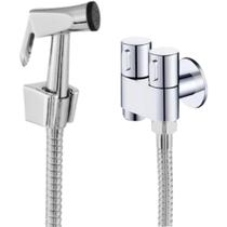 Ducha Higiênica Completa Registro Metal Duplo + Gatilho Metal Zamak + Engate Flexível Aço Inox 1,80m Ducha Higiênica Completa Registro Metal Duplo + Gatilho Metal Zamak + Engate Flexível Aço Inox 1,80m