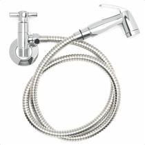 Ducha Higiênica de Metal C33 Cromada Chuveirinho Banheiro Bidê Lavabo Salão