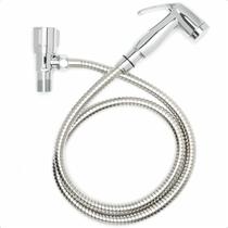 Ducha Higiênica de Metal Cromada Chuveirinho Bidê Lavabo Banheiro Salão Mangueira 120cm Ducha Higiênica de Metal Cromada Chuveirinho Bidê Lavabo Banheiro Salão Mangueira 120cm