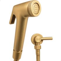 Ducha Higiênica Dourada Aço Inox 1/4 de Volta Crie e Construa