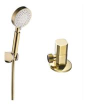 Ducha Higiênica Dourada Luxo Completa Banheiro Lavabo