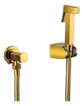 Ducha Higiênica Dourada Quadrada Banheiro Luxo Ouro Gold Simples Aço Inoxidável