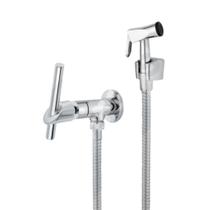 Ducha Higiênica Em Metal 1/4 De Volta Com Flexível Inox C-69