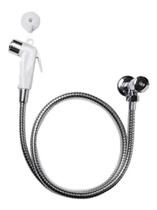 Ducha higiênica flexível 1,20m inox gatilho abs branco