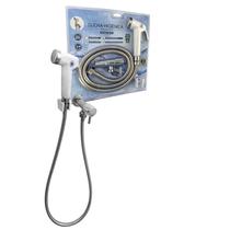 Ducha Higiênica Flvx Hidro de 120cm com Gatilho Inteligente e Suporte em Plástico Branco DHBRAPLASUP