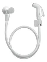 Ducha Higiênica Higiban Pvc C/ Registro/mangueira Branca Cor Branco