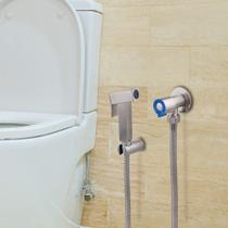 Ducha higienica intima aço inox escovado 1/4 de volta banheiros suite