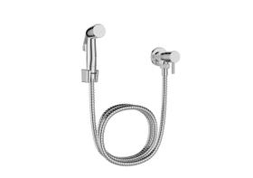 Ducha Higiênica Íntima Redonda Com Registro 1/4v Sem derivação para Banheiro Lavabo Lavatório Cromado Brilhante ABS