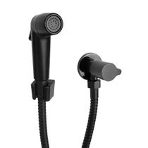 Ducha Higiênica Lavatório Chuveirinho Preto Fosco 1/4 Volta