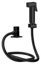 Ducha higiênica Lexxa Preto fosco (Black Matte), com registro integrado LX1904 - 100% metal