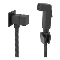 Ducha Higiênica Luxo Completa Quadrada Em Metal Preto Fosco Ducha Higiênica Luxo Completa Quadrada Em Metal Preto Fosco